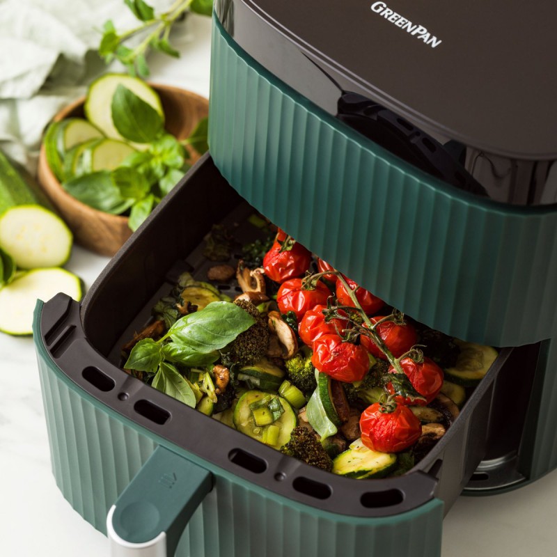 Silhouette AirFryer Céramique sans PFAS - XL 5 L Vert Pin - Greenpan