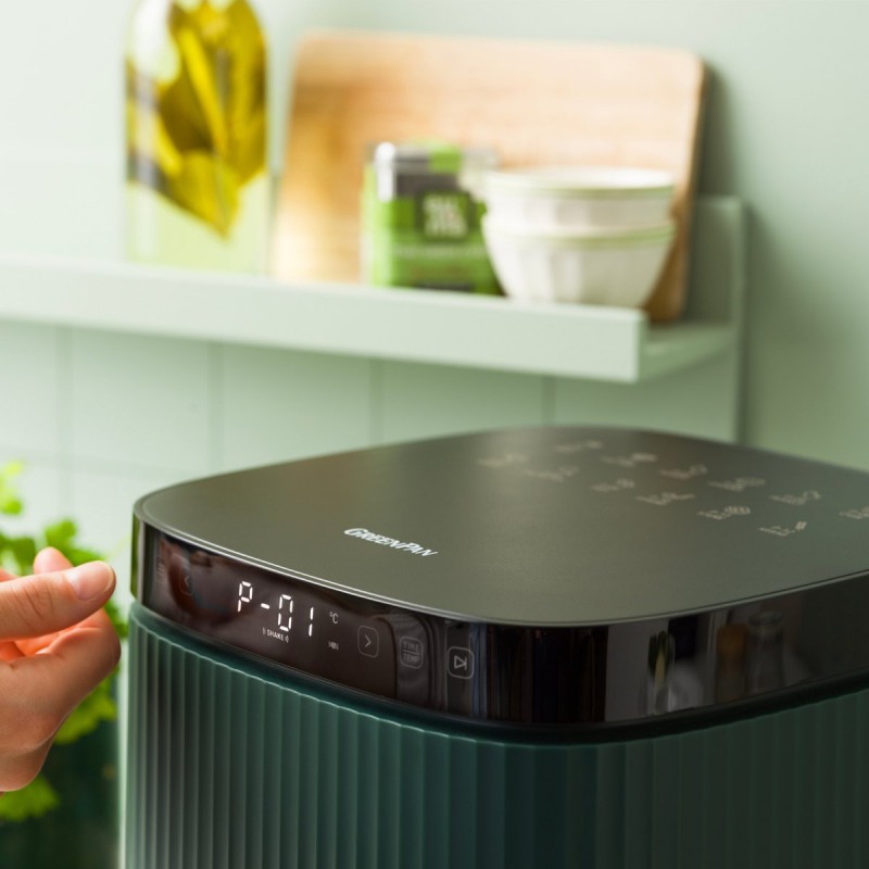Silhouette AirFryer Céramique sans PFAS - XL 5 L Vert Pin - Greenpan