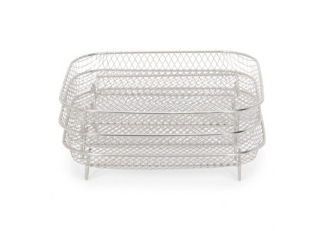 Accessoires Airfryer Grilles de Cuisson Empilables 3 niveaux inox 20X20cm - Patisse