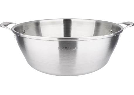 Bassine à Confiture Inox Tripli avec poignées  38 cm 12 L  - Baumalu