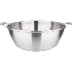 Bassine à Confiture Inox Tripli avec poignées  38 cm 12 L  - Baumalu