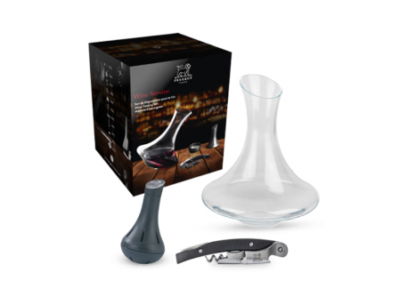 Wine Service Coffret Dégustation Vin Carafe+Sommelier+Billes Nettoyantes  - Peugeot