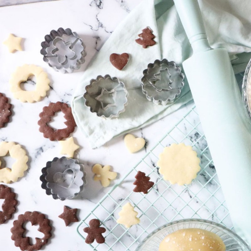 Linzer Emporte-pièces Cannelés en Inox pour Biscuits Fourrés Ø5cm 4 Pcs - Scrapcooking