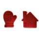 Set Uitsteekvormen + Uitduwers voor Huisgemaakte Kerstkoekjes en Want 2 Stuks - Scrapcooking