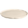 Madeleine Plat de Service Rond Céramique 31 cm Argile Blanc Cassé 