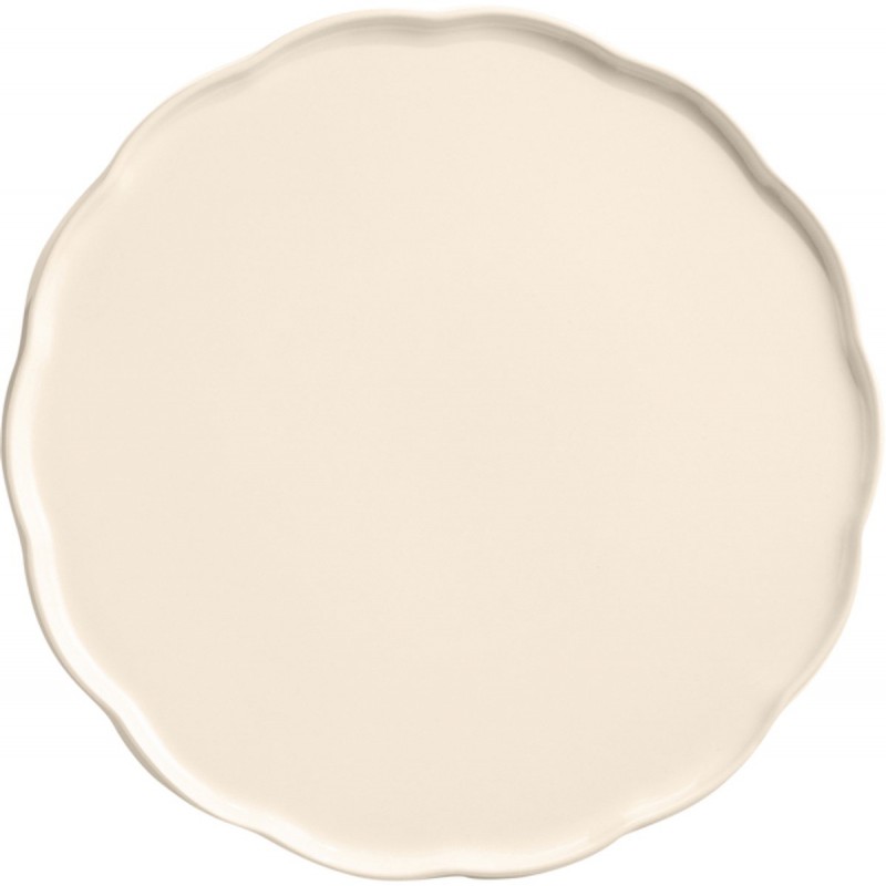 Madeleine Plat de Service Rond Céramique 31 cm Argile Blanc Cassé - Emile Henry
