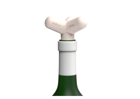 Spark Bouchon Universel pour Bouteille en Silicone Recyclé Blanc Polaire  - Cookut