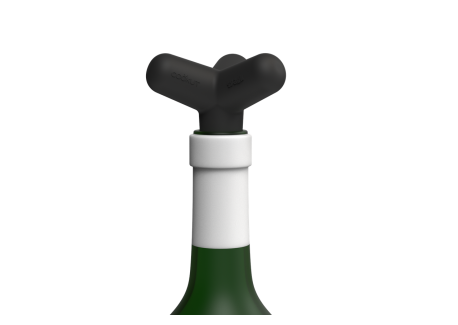 Spark Bouchon Universel pour Bouteille Silicone Recyclé Noir Graphite  - Cookut