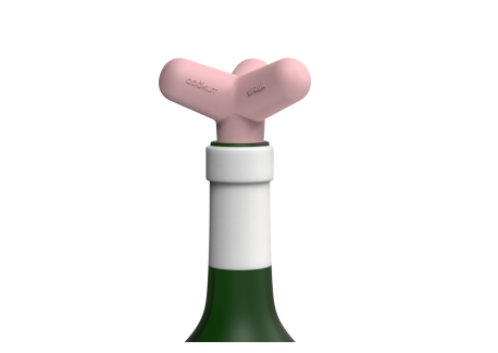 Spark Universele Flessendop van Gerecyclede Siliconen Roze - Cookut