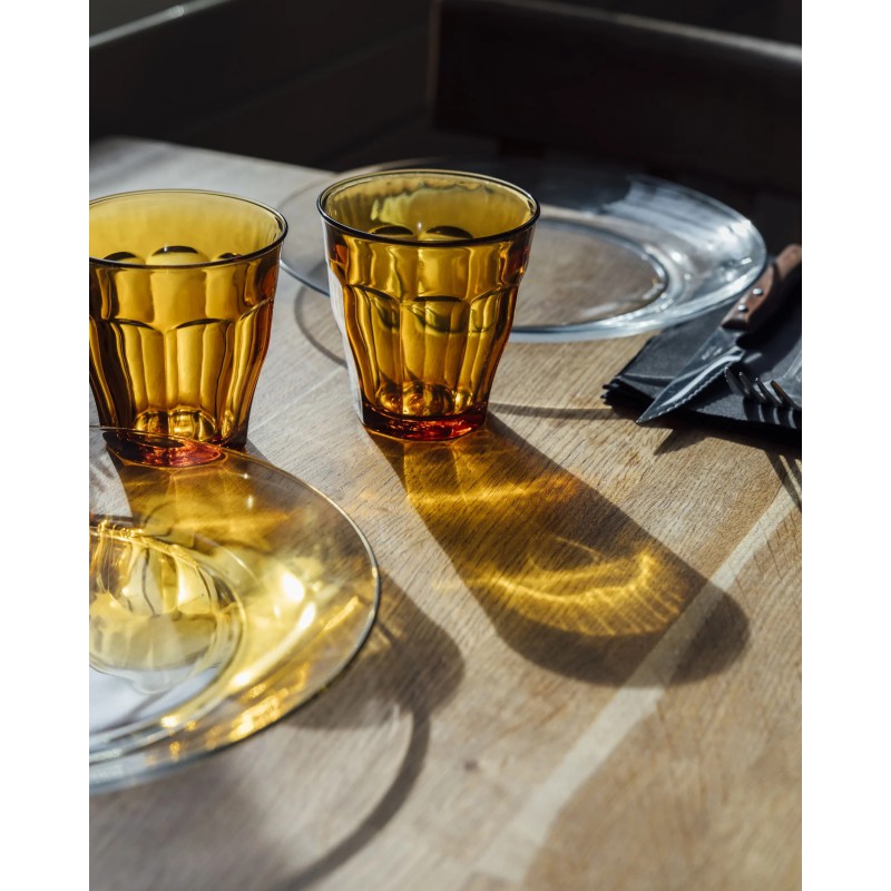 Picardie Gobelet à Eau en Verre Vermeil 25 cl (4 pcs) - Duralex