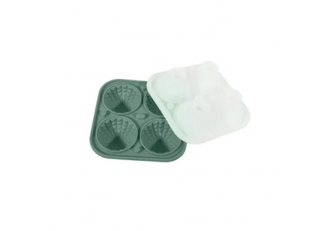 Moule à Glaçons en Silicone avec Couvercle 4 Boules Effet Martelé 5,5 cm - Point Virgule