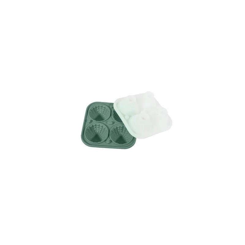 Moule à Glaçons en Silicone avec Couvercle 4 Boules Effet Martelé 5,5 cm - Point Virgule