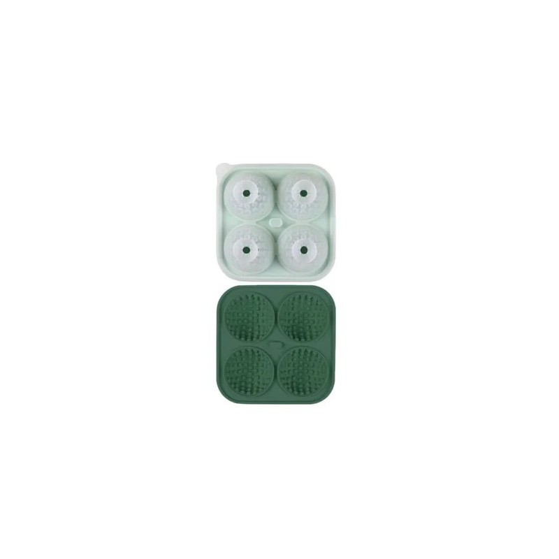 Moule à Glaçons en Silicone avec Couvercle 4 Boules Effet Martelé 5,5 cm - Point Virgule