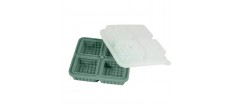 Moule à Glaçons en Silicone avec Couvercle 4 Cubes Effet Martelé 5,5 cm
