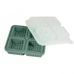 Moule à Glaçons en Silicone avec Couvercle 4 Cubes Effet Martelé 5,5 cm  - Point Virgule