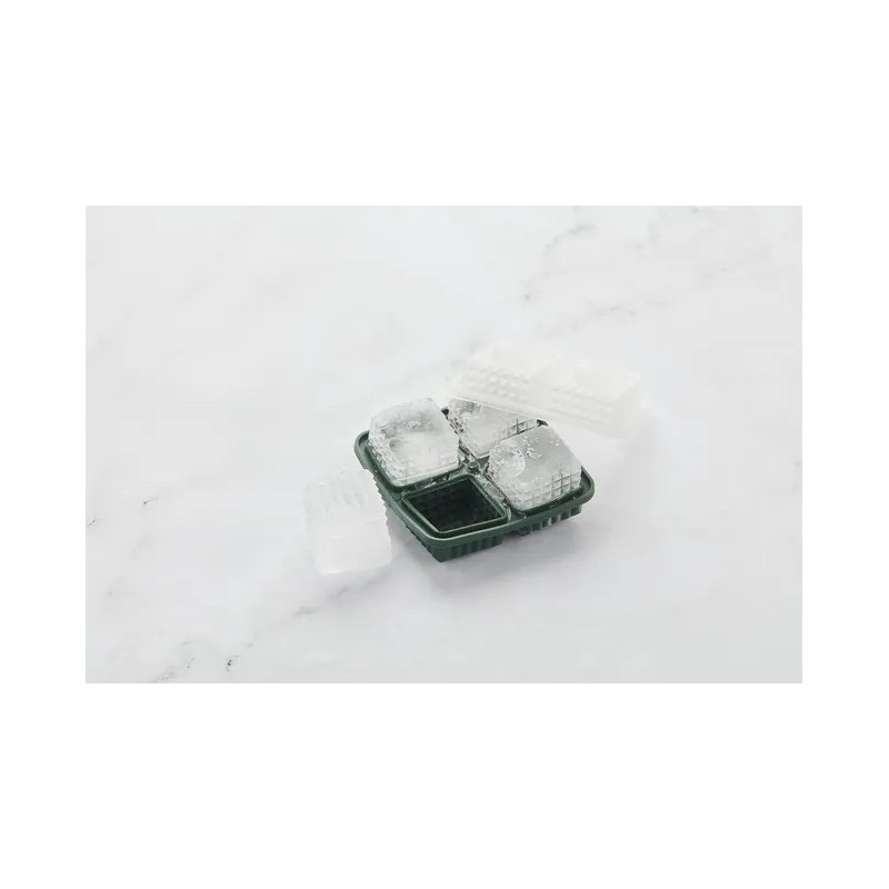 Moule à Glaçons en Silicone avec Couvercle 4 Cubes Effet Martelé 5,5 cm - Point Virgule