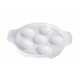 Slakkenbord van Porselein met 6 Holtes 14,5 cm Wit - Cosy Trendy