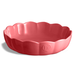 Madeleine Moule à Gateau Rond Céramique 26x6,5 cm Rose Candy  - Emile Henry