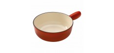 Caquelon à Fondue Savoyarde en Fonte Emaillée Rouge 24 cm 3,2 L 