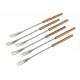 Fourchettes à Fondue Manche en Bois de Chêne 24 cm 6 Pcs - Kuhn Rikon
