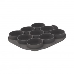 Silfry Egg Moule en Silcone 9 Cavités Mini Muffins pour Airfryer 21x21 cm - Silikomart
