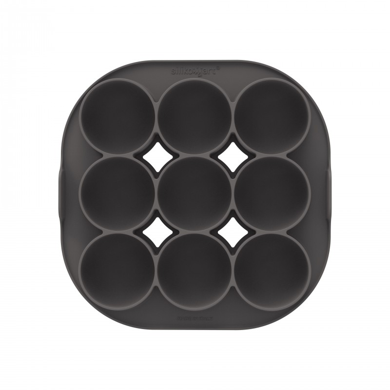 Silfry Egg Moule en Silcone 9 Cavités Mini Muffins pour Airfryer 21x21 cm - Silikomart