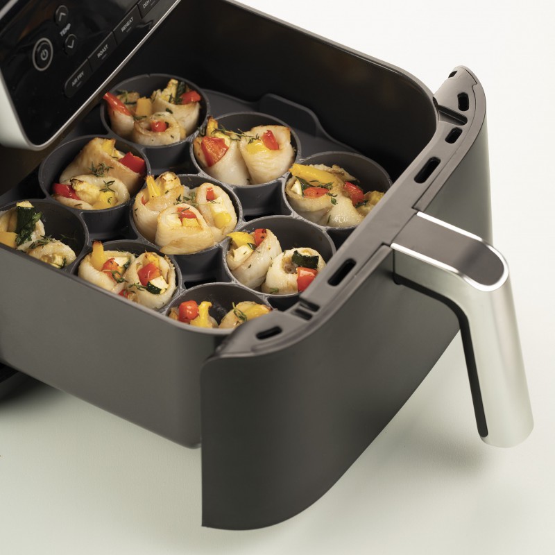 Silfry Egg Moule en Silcone 9 Cavités Mini Muffins pour Airfryer 21x21 cm - Silikomart
