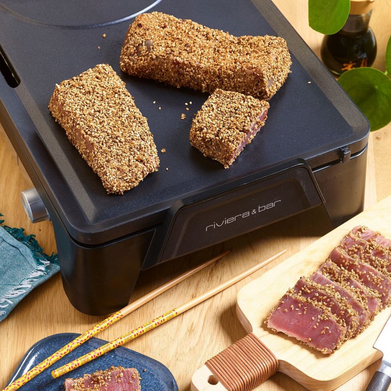 Elektrische Plancha met antiaanbaklaag 50x30 cm QPL450 - Riviera - Bar