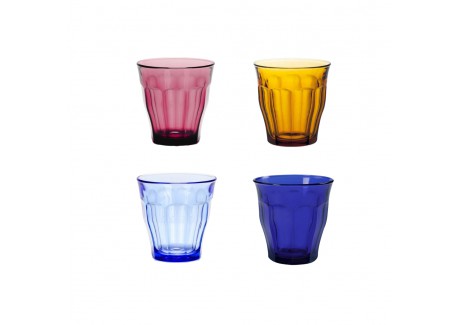 Picardie glazen waterglas Diverse Kleuren 25 cl (4 stuks) - Duralex