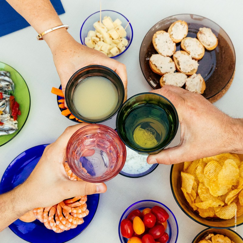 Picardie Waterglas 25 cl Diverse Kleuren (4 stuks) - Duralex