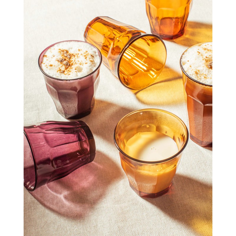 Picardie Gobelet à Eau en Verre Couleurs Variées 25 cl (4 pcs) - Duralex