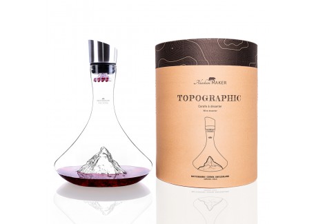 Topographic Mont Matterhorn Carafe Décanter Vin Montagne Verre Borosilicate - Alaskan Maker