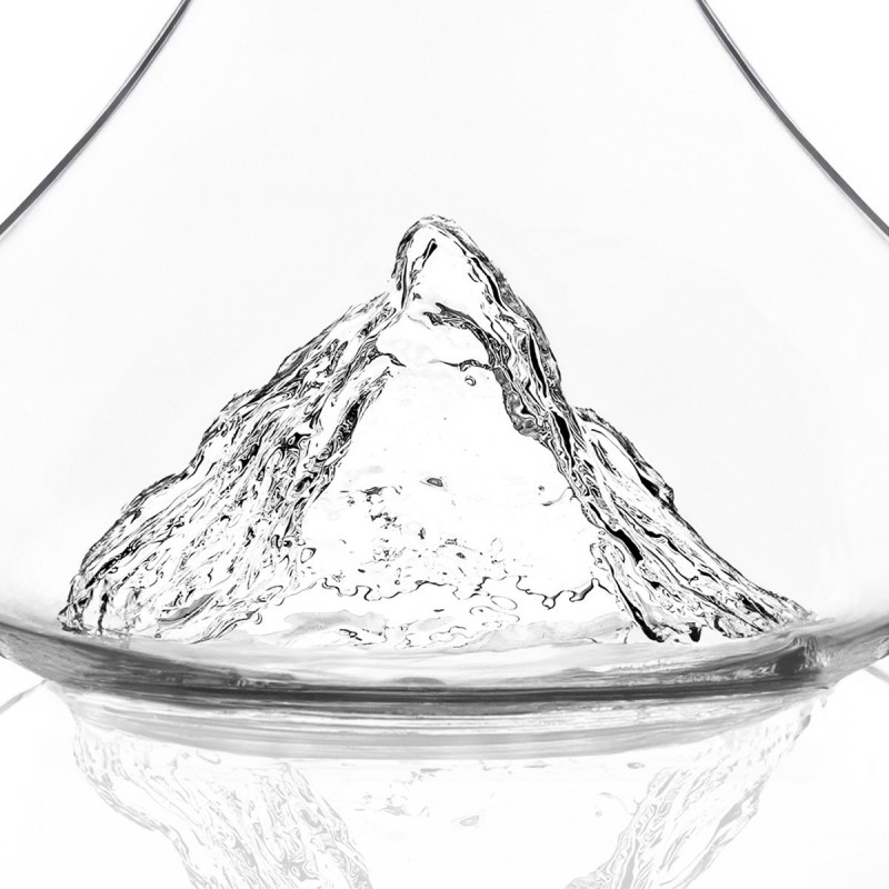 Topographic Wijnkaraf Borosilicaatglas Berg- Mont Matterhorn - Alaskan Maker