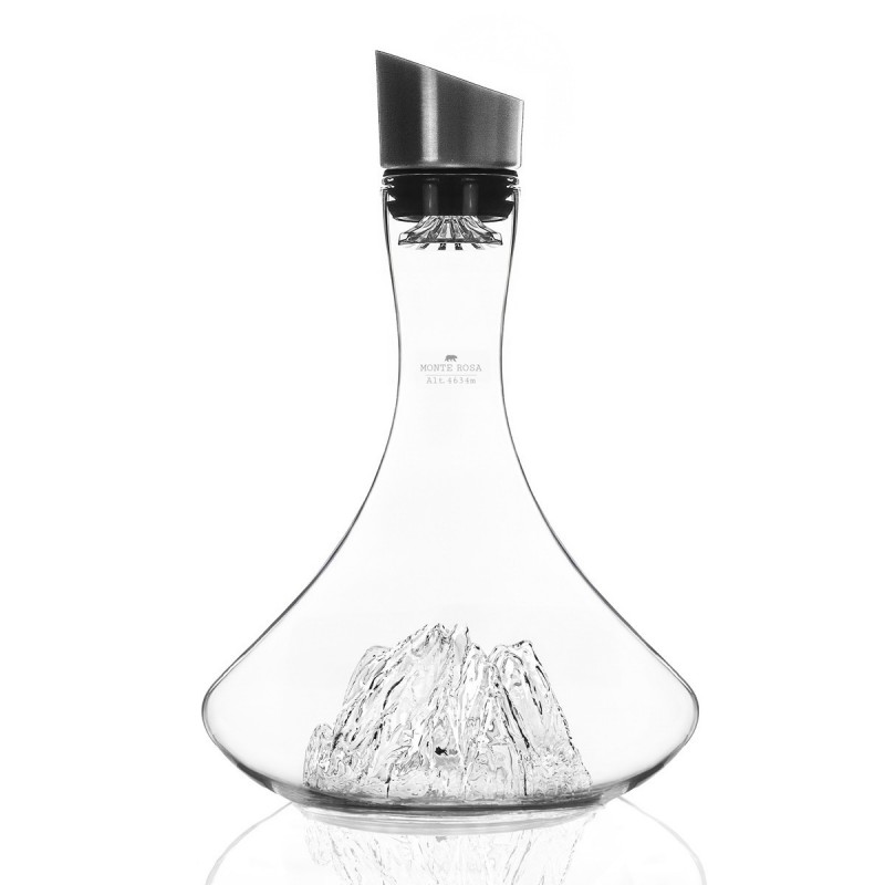 Topographic Monte Rosa Carafe à Décanter Vin Montagne Verre Borosilicate - Alaskan Maker