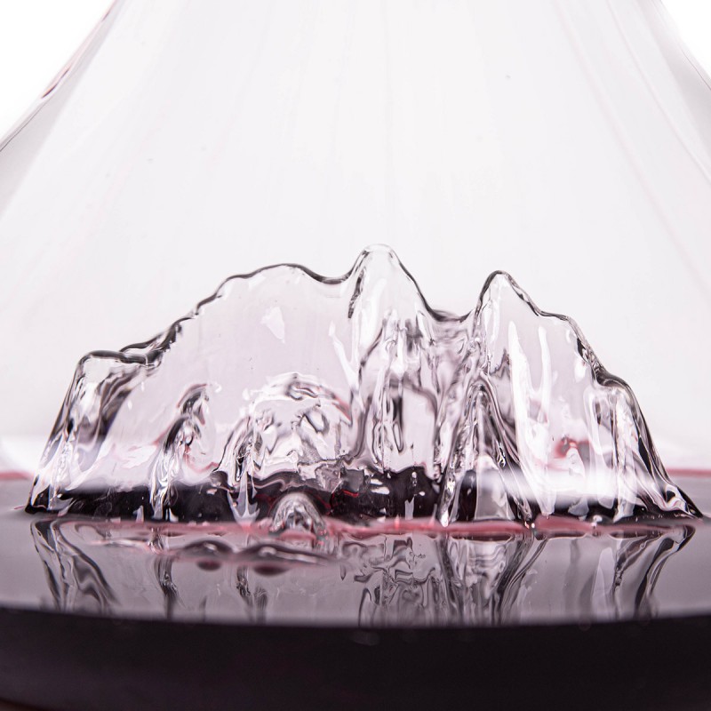 Topographic Monte Rosa Carafe à Décanter Vin Montagne Verre Borosilicate - Alaskan Maker