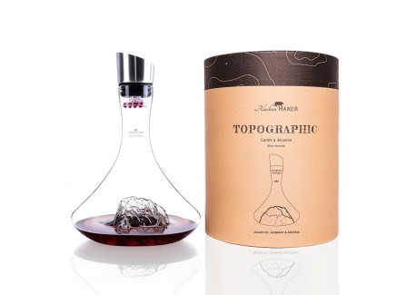 Topographic Zugspitze Carafe à Décanter Vin Montagne Verre Borosilicate - Alaskan Maker