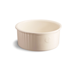 Moule à Soufflé Rond Céramique 23 cm Argile Blanc Cassé  - Emile Henry
