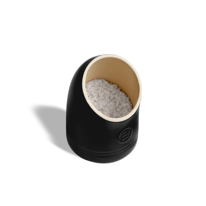 Zout en Guérande Zouthand Keramiek 15,5 x 11 cm Truffe Matzwart - Emile Henry