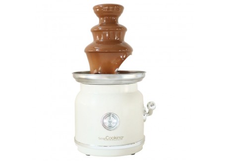 Chocolate Factory Fontaine à Chocolat Electrique 3 Etages Blanc Crème - Scrapcooking