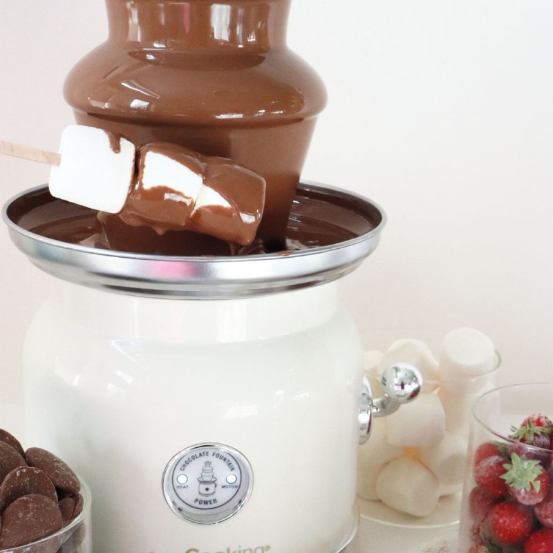 Chocolate Factory Fontaine à Chocolat Electrique 3 Etages Blanc Crème - Scrapcooking