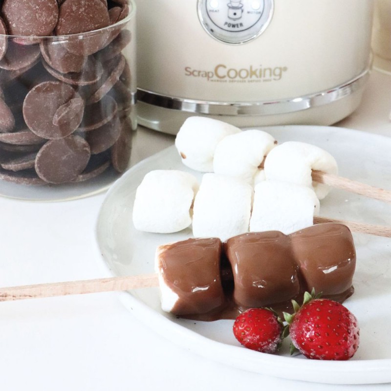 Chocolate Factory Fontaine à Chocolat Electrique 3 Etages Blanc Crème  - Scrapcooking