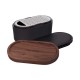 Râpe à Fromage Parmesan avec Boite de Récupération et Couvercle Anthracite - Microplane