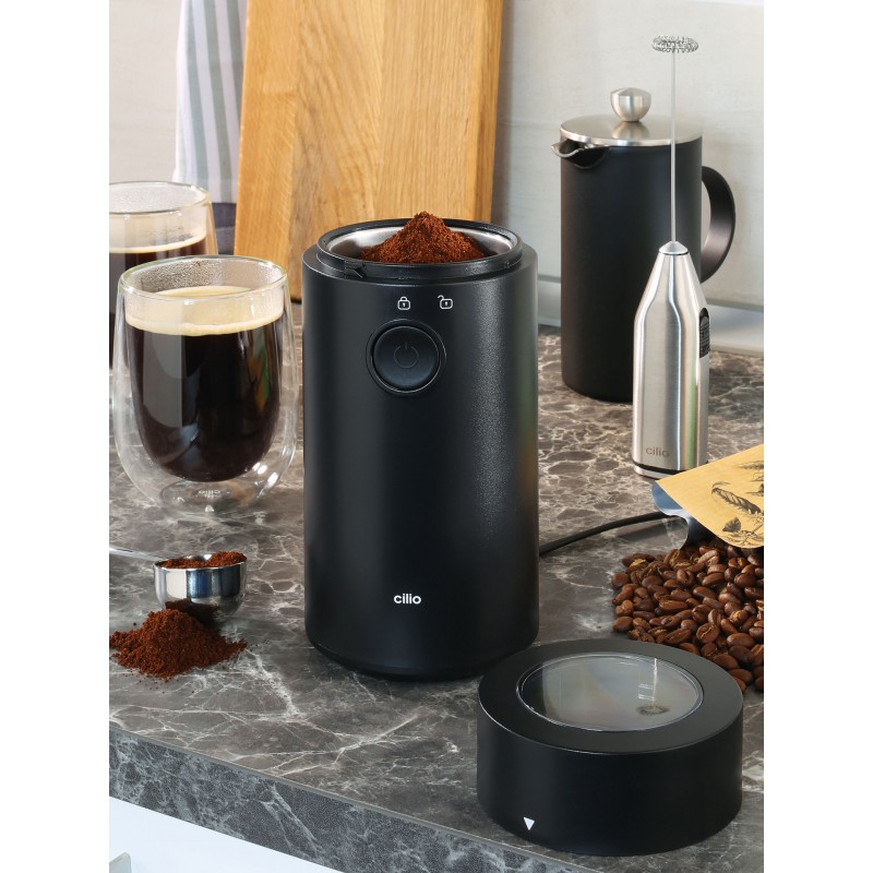 Excelsa Moulin à Café Epices Fruits Secs et Sucre Electrique Noir 19 cm  - Cilio