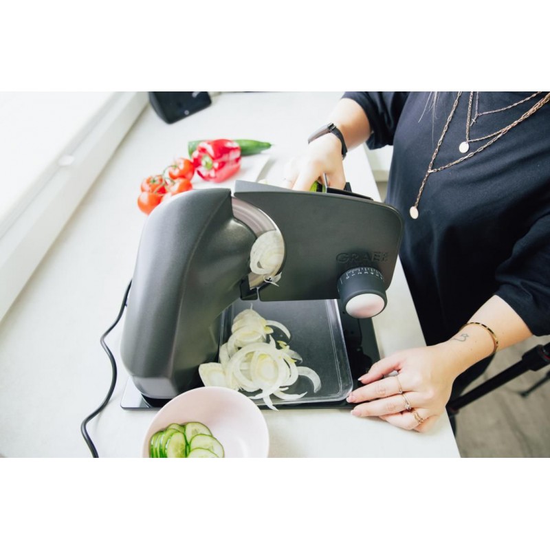 Master M95 Hangende en Kantelbare Elektrische Snijmachine met RVS Mes - Graef