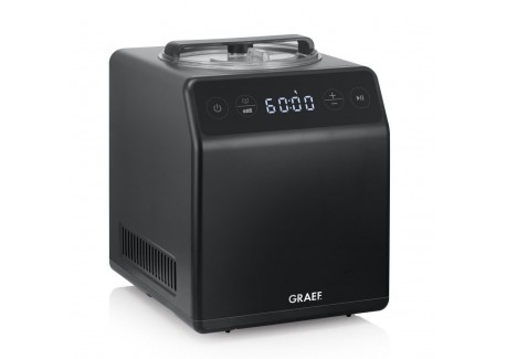 IM706 Turbine à glace et Yaourtière 2-en-1 avec Cuve Inox 2L Noir Mat - Graef