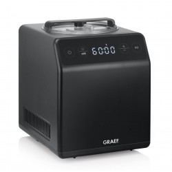 IM706 Turbine à glace et Yaourtière 2-en-1 avec Cuve Inox 2L Noir Mat  - Graef