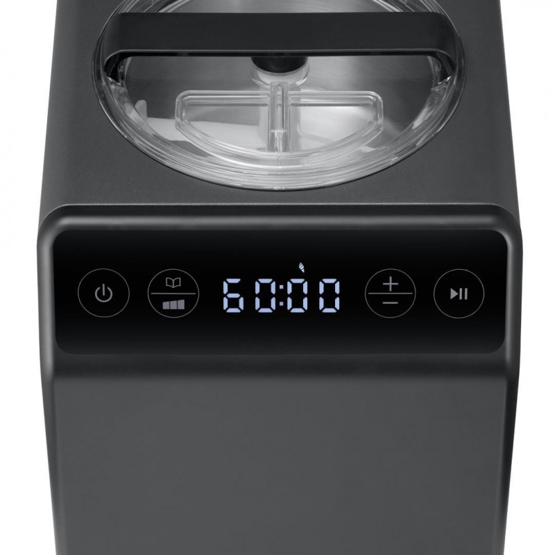 IM706 Turbine à glace et Yaourtière 2-en-1 avec Cuve Inox 2L Noir Mat - Graef