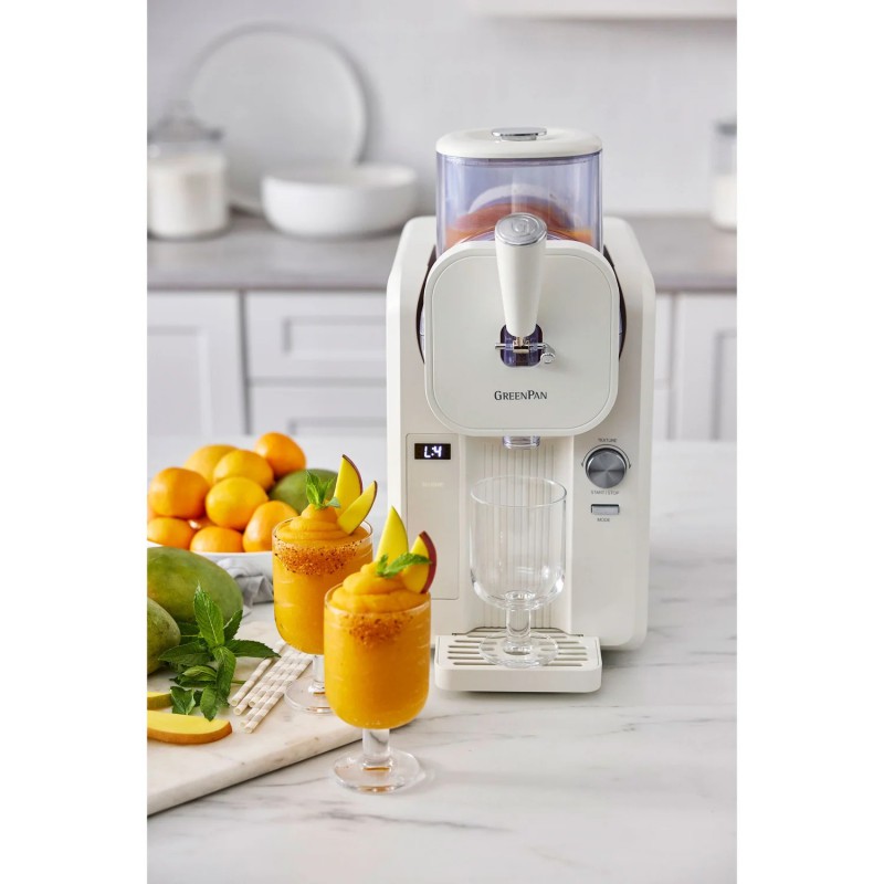 Frost Turbine à Glace Italienne Milkshake Sorbet Granité 1,8L Blanc Crème - Greenpan