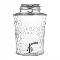 Diamond Glazen Drankdispenser met RVS kraan 5L - Kilner