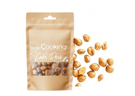 Déco Gâteau Noisettes Entières Comestibles Dorées 50g - Scrapcooking